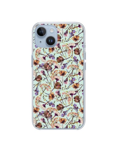 Cover iPhone 14 Dry Blu Fiori - Ninola Design