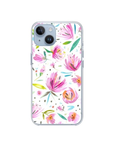 Cover iPhone 14 Painterly Waterolor Texture Fiori - Ninola Design