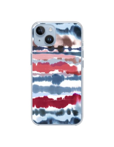 Cover iPhone 14 Smoky Marble Watercolor Scuro - Ninola Design