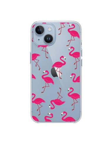 Cover iPhone 14 Fenicottero Rosa Trasparente - Nico