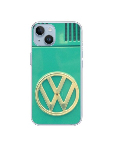 Cover iPhone 14 Groovy Van Hippie VW Blu - R Delean