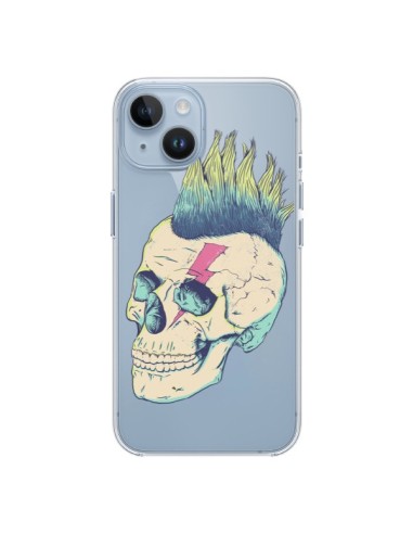 Cover iPhone 14 Teschio Punk Trasparente - Victor Vercesi