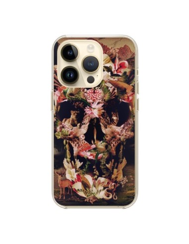 Coque iPhone 14 Pro Jungle Skull Tête de Mort - Ali Gulec