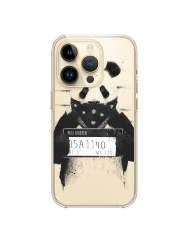 Cover iPhone 14 Pro Panda Cattivo Trasparente - Balazs Solti