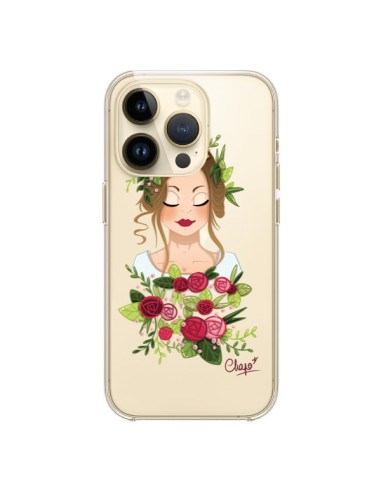 Cover iPhone 14 Pro Donna Occhi Chiusi Trasparente - Chapo