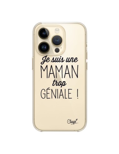 Cover iPhone 14 Pro Sono una Mamma Geniale Trasparente - Chapo