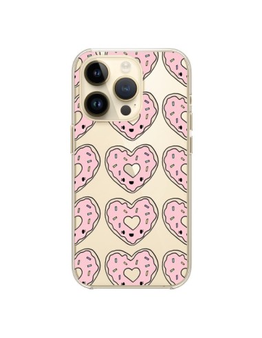 iPhone 14 Pro Case Donut Heart Pink Clear - Claudia Ramos