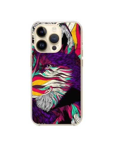 Cover iPhone 14 Pro Husky Cane-Lupo Colorato  - Danny Ivan