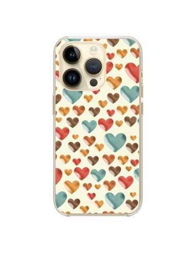 Cover iPhone 14 Pro Coeurs Color_s - Eleaxart