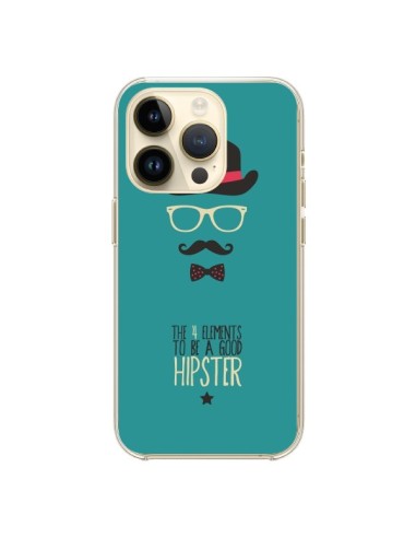 Cover iPhone 14 Pro Cappello, Occhiali, Baffi, Papillon Per Essere Un Buon Hipster - Eleaxart