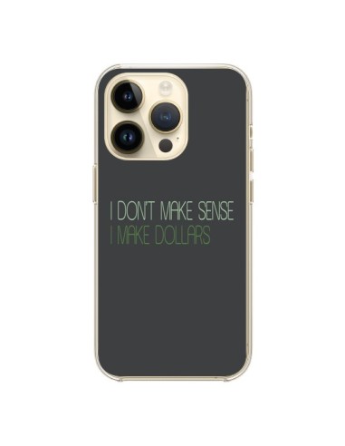 Cover iPhone 14 Pro I don't make sense, I make Dollars, Grigio - Shop Gasoline