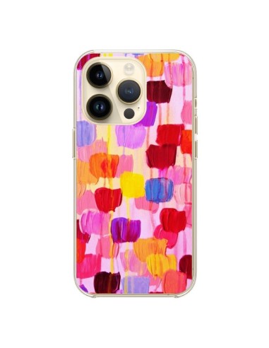 Coque iPhone 14 Pro Pois Roses Dottie - Ebi Emporium