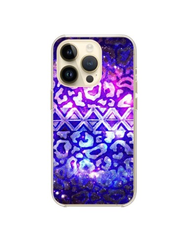 Cover iPhone 14 Pro Tribale Leopardo Spazio Galaxy - Ebi Emporium