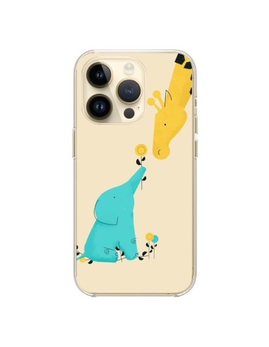 Cover iPhone 14 Pro Elefante Cucciolo Giraffa - Jay Fleck