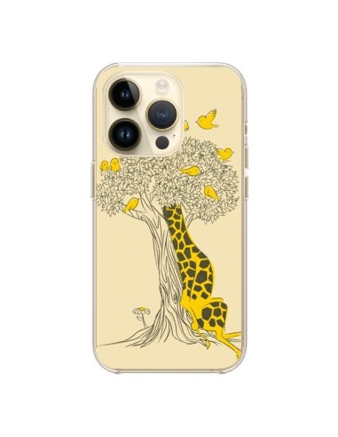 iPhone 14 Pro Case Giraffe Friends Bird - Jay Fleck