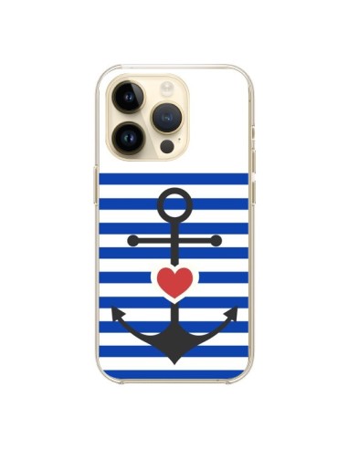 Cover iPhone 14 Pro Mariniere Ancora Marina Cuore - Jonathan Perez