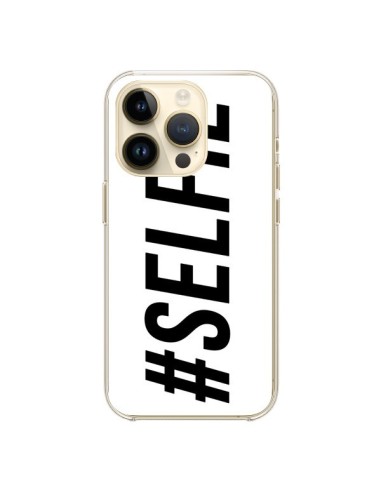 Cover iPhone 14 Pro Hashtag Selfie Bianco Orizzontale - Jonathan Perez