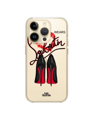 Cover iPhone 14 Pro The Devil Wears Shoes Diavolo Scarpe Trasparente - kateillustrate