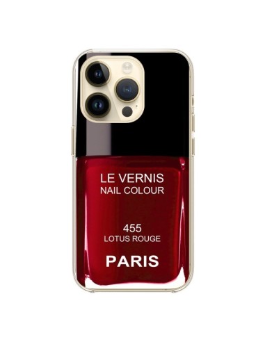 Cover iPhone 14 Pro Smalto Paris Lotus Rosso - Laetitia