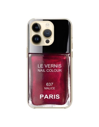 iPhone 14 Pro Case Nail polish Paris Malice Purple - Laetitia