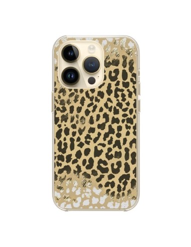 Cover iPhone 14 Pro Leopardo Dorato Golden - Mary Nesrala