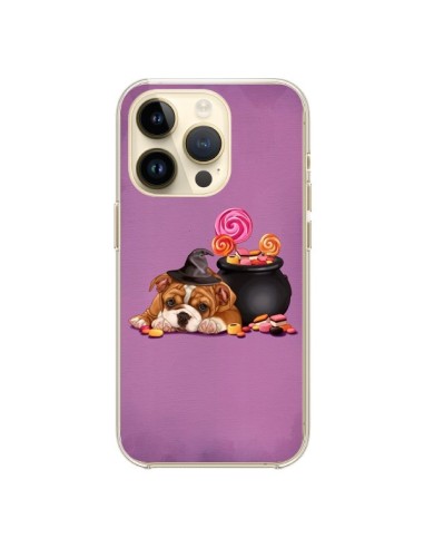 Cover iPhone 14 Pro Cane Halloween Strega Calderone Bonbon - Maryline Cazenave