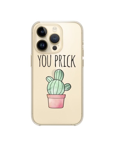 Cover iPhone 14 Pro You Prick Cactus Trasparente - Maryline Cazenave