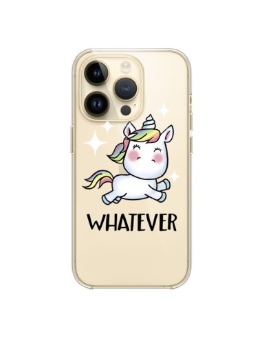 Cover iPhone 14 Pro Unicorno Whatever Trasparente - Maryline Cazenave