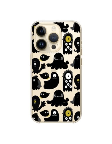 Cover iPhone 14 Pro Monsters Pattern Mostri Trasparente - Maria Jose Da Luz