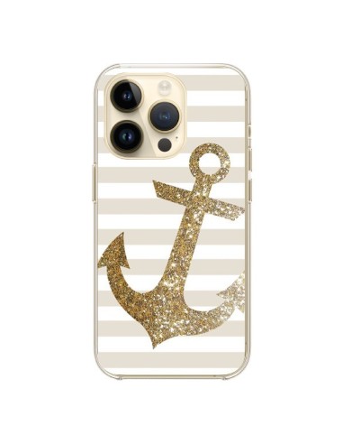 Cover iPhone 14 Pro Ancora Marina Oro - Monica Martinez