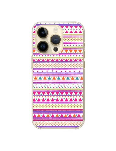 Coque iPhone 14 Pro Bandana Rose Azteque - Monica Martinez