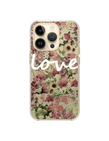 Cover iPhone 14 Pro Amore Bianco Fiori - Monica Martinez