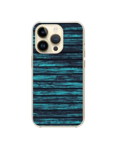 Cover iPhone 14 Pro Luna Blu Wood Legno - Maximilian San