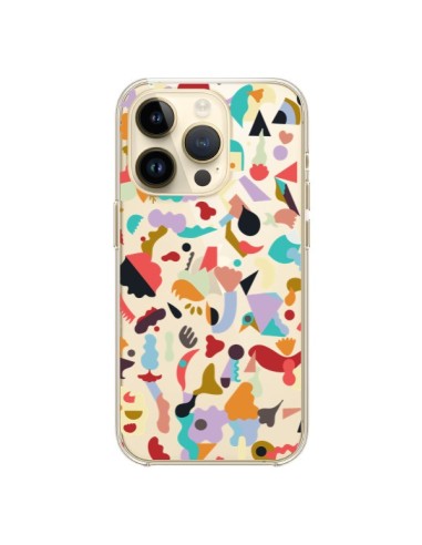 Cover iPhone 14 Pro Dreamy Animal Shapes Bianco - Ninola Design