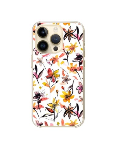 Cover iPhone 14 Pro Ink Bleeding Dots Rosa - Ninola Design