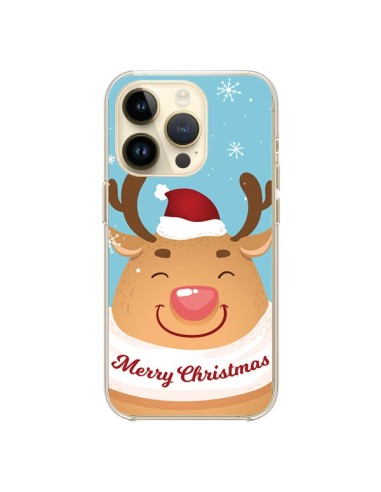 Cover iPhone 14 Pro Renna di Natale Merry Christmas - Nico