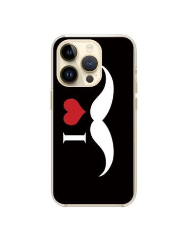 Cover iPhone 14 Pro I Love Moustache - Nico