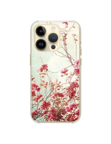 Cover iPhone 14 Pro Fiori Vintage Rosa - Nico