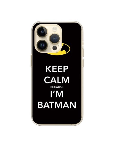 Coque iPhone 14 Pro Keep Calm because I'm Batman - Nico