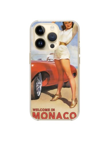 Cover iPhone 14 Pro Pin Up With Love From Monaco Vespa Vintage - Nico