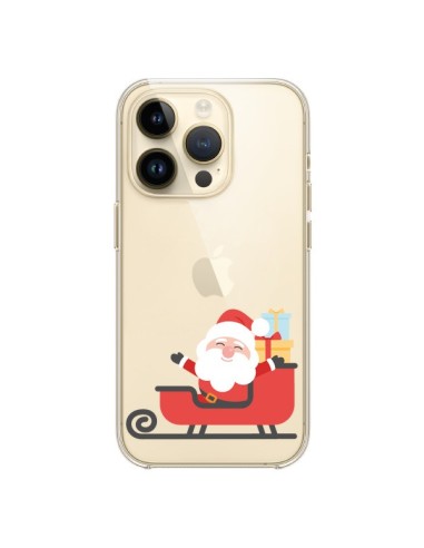 Cover iPhone 14 Pro Babbo Natale e la Slitta Trasparente - Nico