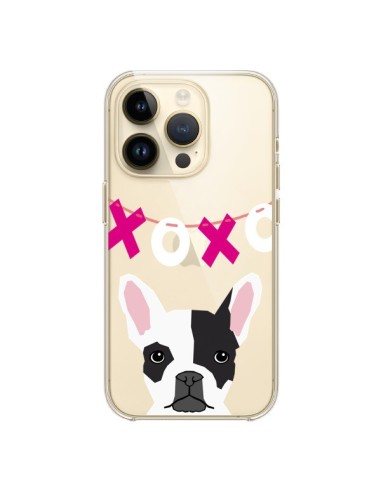 Cover iPhone 14 Pro Bulldog Francese XoXo Cane Trasparente - Pet Friendly