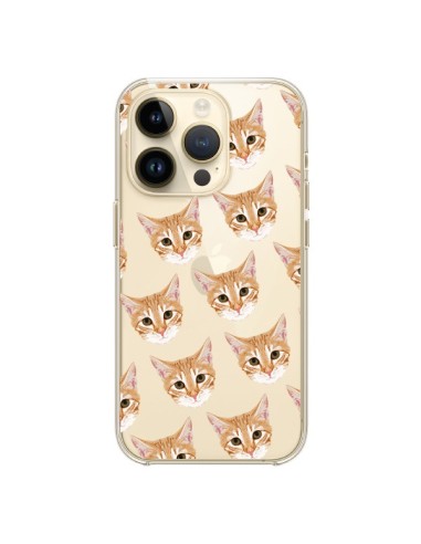 iPhone 14 Pro Case Cat Beige Clear - Pet Friendly