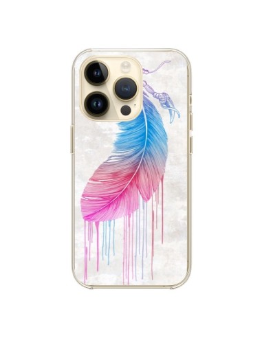 Cover iPhone 14 Pro Piume Arcobaleno - Rachel Caldwell