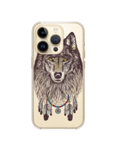 Cover iPhone 14 Pro Lupo Acchiappasogni Trasparente - Rachel Caldwell