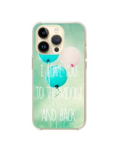 Coque iPhone 14 Pro I love you to the moon and back - Sylvia Cook