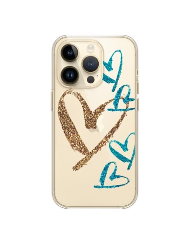 Cover iPhone 14 Pro Cuore Amore Trasparente - Sylvia Cook