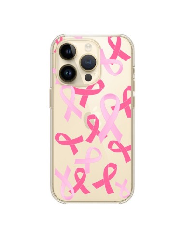 Cover iPhone 14 Pro Nastri Rosa Trasparente - Sylvia Cook