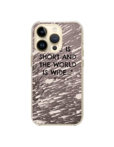 Coque iPhone 14 Pro Life is short Foret - Tara Yarte