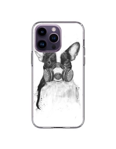 Coque iPhone 14 Pro Max Tagueur Bulldog Dog Chien Big City Life - Balazs Solti